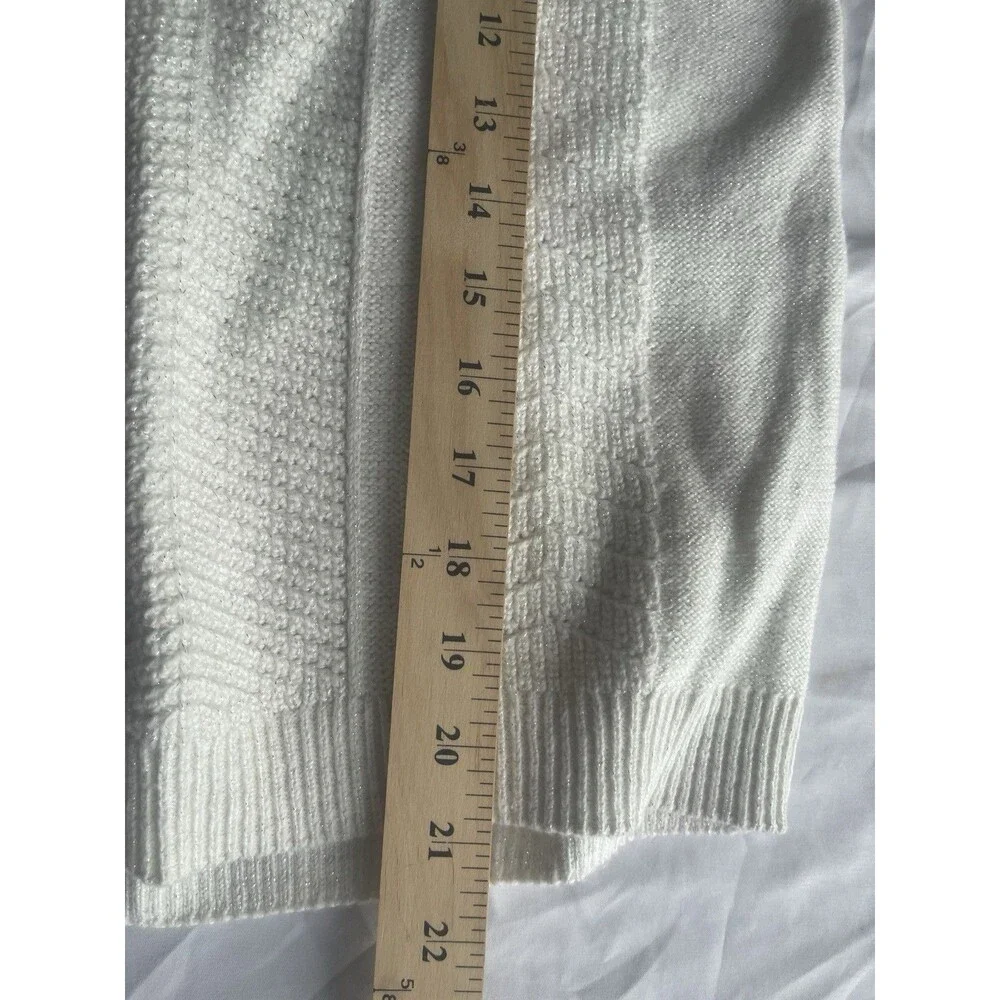 The Children's Place Girls Pink Knit Sweater M 7/8 Metallic Crew Neck Long Slv